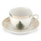 Spode Christmas Tree Gold Teacup and Saucer (Set of 4) Spode Christmas Tree Gold Teacup and Saucer (Set of 4)