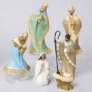 KURT ADLER AFRICAN AMERICAN NATIVITY FIGURINES - 6 PIECE SET: JOSEPH, MARY, BABY JESUS & THREE KINGS KURT ADLER AFRICAN AMERICAN NATIVITY FIGURINES - 6 PIECE SET: JOSEPH, MARY, BABY JESUS & THREE KINGS