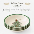 Spode Christmas Tree Green Trim Ascot Cereal Bowl Set of 4 Four