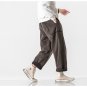 FOZXI RONNO WIDE LEG CASUAL SWEATPANTS WITH BELT