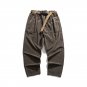 FOZXI RONNO WIDE LEG CASUAL SWEATPANTS WITH BELT