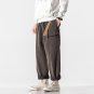 FOZXI RONNO WIDE LEG CASUAL SWEATPANTS WITH BELT