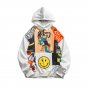 RAY DAVILO SPACE HUNTER CARTOON SMILEY PRINT UNISEX HOODIE SWEATSHIRT