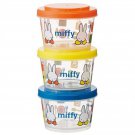 Japan Miffy Lunch Box Food Storage Box Container Lunchbox Set of 3 Microwave & Dishwasher safe