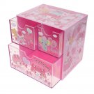 Sanrio My Melody Plastic Storage box with drawers Pink Multi-purpose case ladies girls