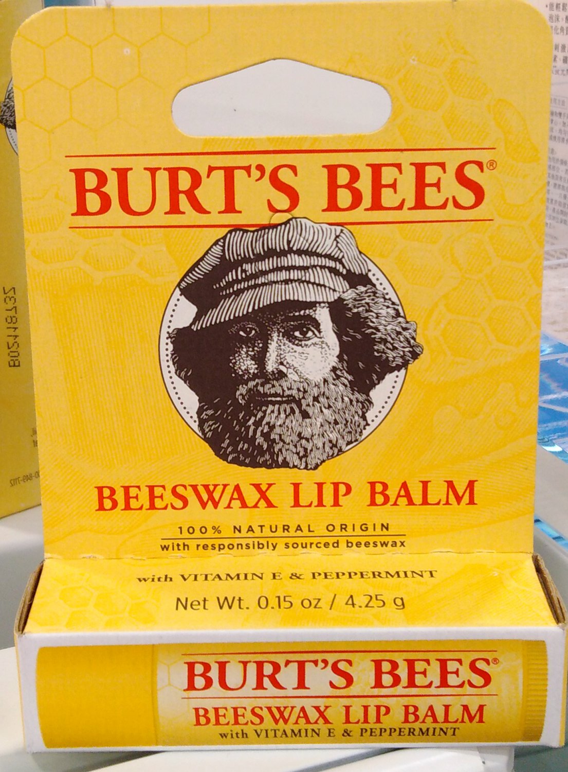 2 x Burt's Bees Beeswax Lip Balm with Vitamin E & Peppermint 4.25g èè ççæ½¤åè