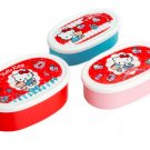 Sanrio Hello Kitty 3-in-1 Plastic Lunch Box Food Storage Case Bento Food Box Container