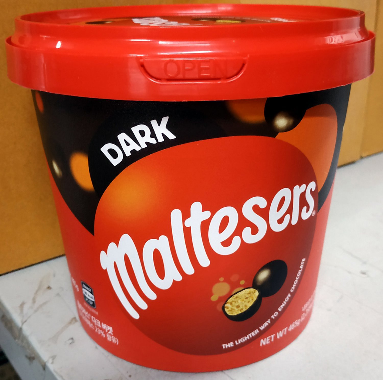 Maltesers Dark Chocolate Malt Ball in Bucket 465g choco snacks party ...