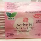 Kao Laurier Active Fit Ultra thin pantyliners 40 pads Quick dry & Fresh ladies beauty