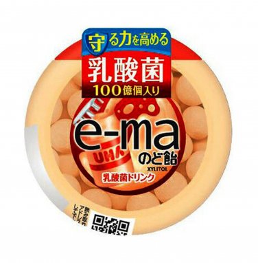 UHA E-MA Throat Candy - Fermented Milk Drink Flavor, Sweet Snacks