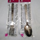 Japan Disney Mickey Mouse Stainless Steel Fork & Spoon Set kitchen tool home dinning supper