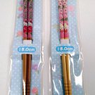 Sanrio Hello Kitty Bamboo Chopsticks - 2 Pairs, 18cm, Cute Design Sanrio Hello Kitty Bamboo Chopsticks - 2 Pairs, 18cm, Cute Design
