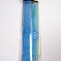 Japanese Bird 18cm Chopsticks Set with Travel Carry Case Blue with Beautful Floral Pattern Prints