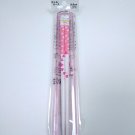 Japanese 18cm Chopsticks Set with Travel Carry Case, Transparent with Sweet Hearts Pattern Prints