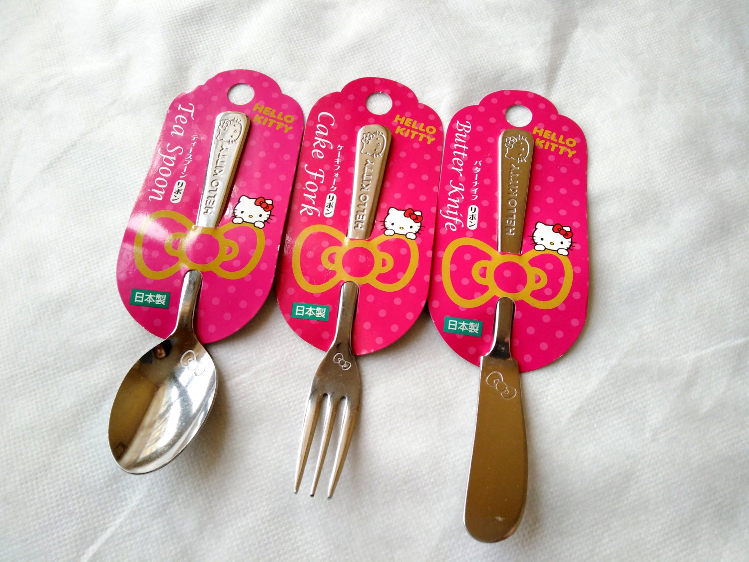 Japan Sanrio Hello Kitty Stainless Steel Cutlery Set tableware for children