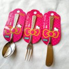 Japan Sanrio Hello Kitty Stainless Steel Cutlery Set tableware for children