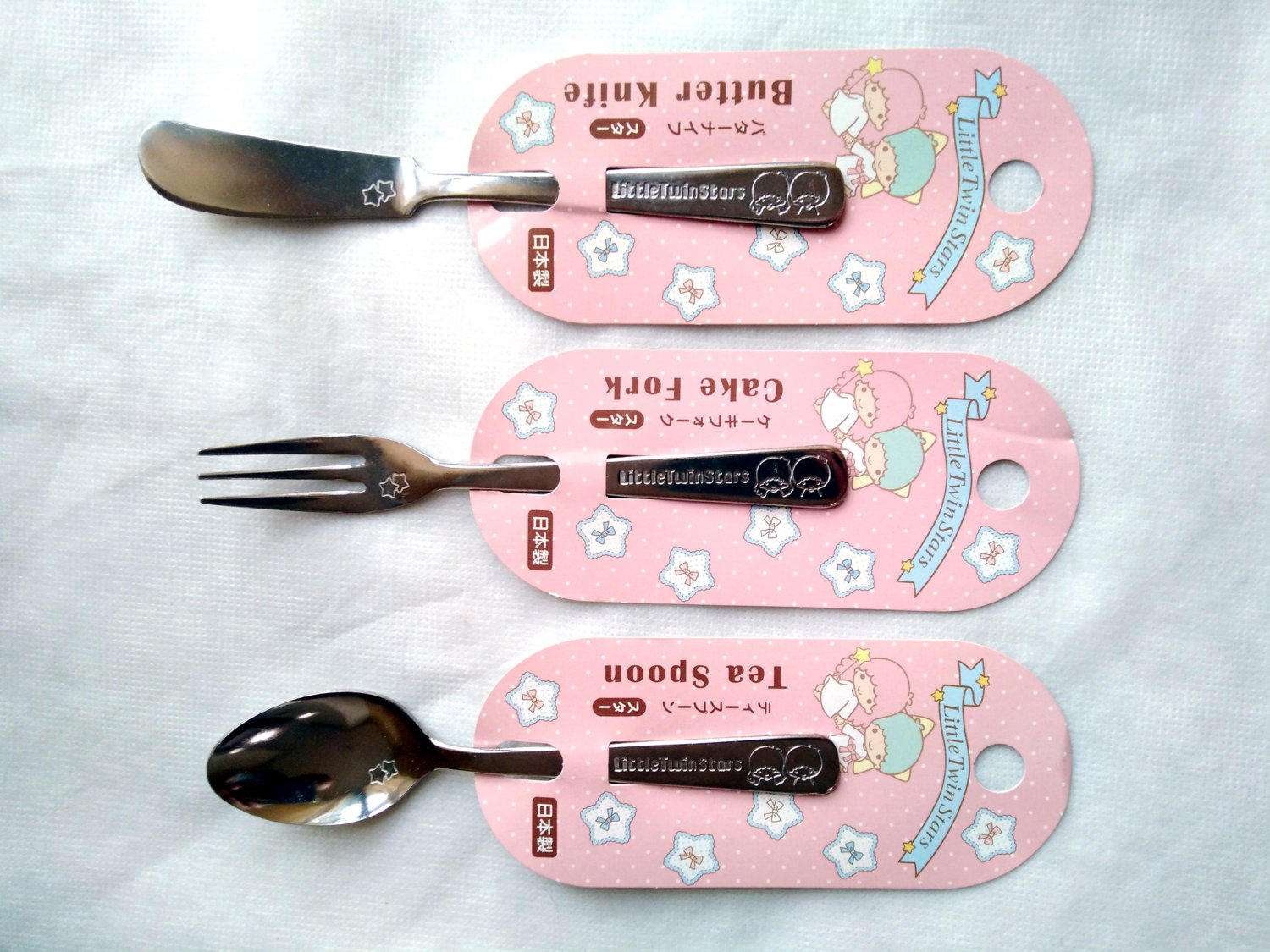 Japan Sanrio Little Twin Stars Stainless Steel Cutlery Set tableware