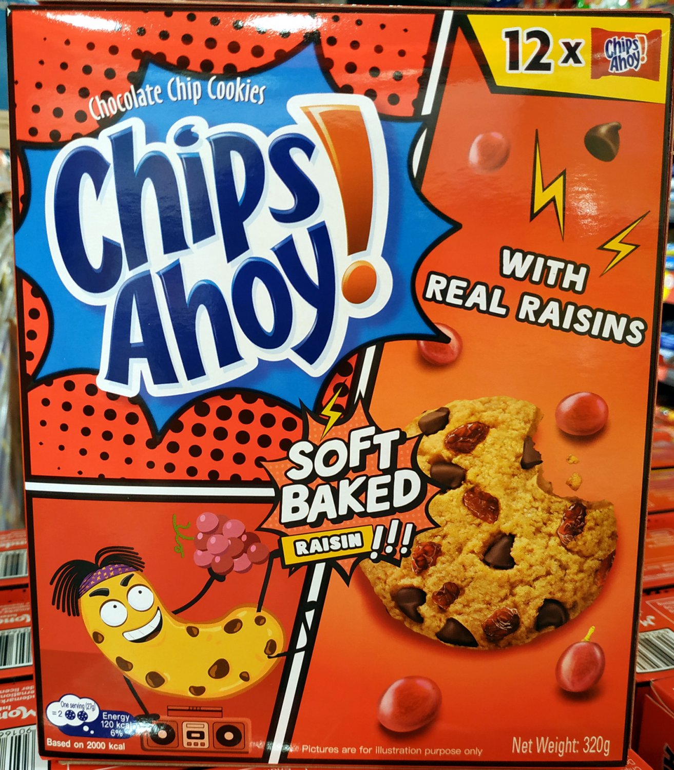 Chips Ahoy Soft Baked Raisins Cookies biscuits