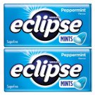 2 x Eclipse Sugarfree Mints - Peppermint, 34g, Cool & Refreshing