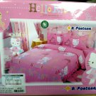 Sanrio Hello Kitty Double Size 54" x 75" Bedding Set of 1 Fitted Sheet & 2 Pillow Cases 3Pcs set