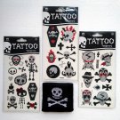 Teen Skull & Crossbones Wristband sweatband with 3 FREE different types of Temporary Tattoos kids