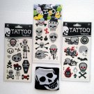 Teen Skull Wristband sweatband with 3 FREE different types of Skull themed Temporary Tattoos kids