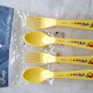 Disney Winnie the Pooh Fork & Spoon Set - Bento Accessories for Kids, Back to School