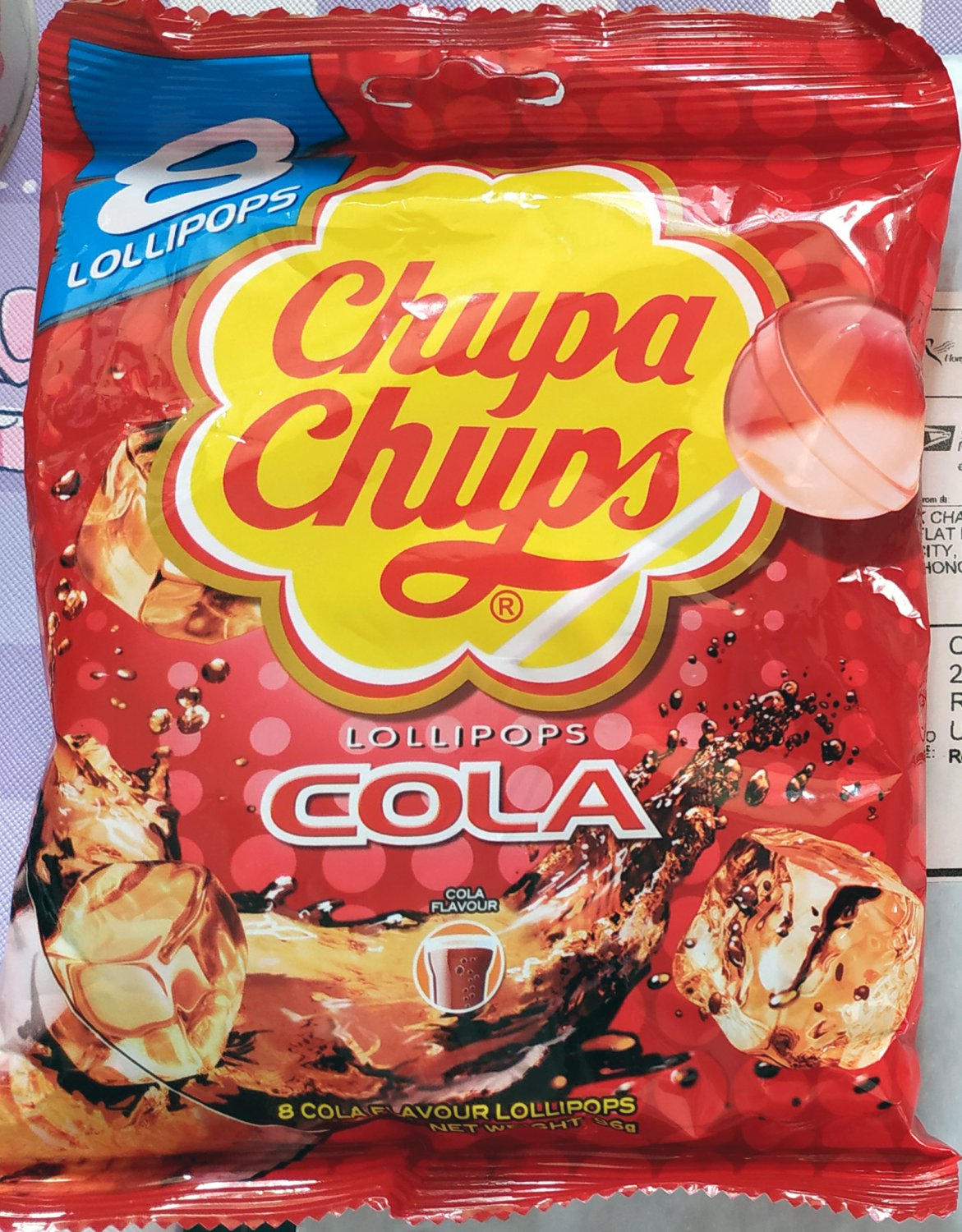 Chupa Chups Fresh Cola flavor Lollipops hard candy sweet candies kids