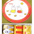 Japan Miffy Melamine Tableware 20cm Round Plate Fork Spoon Set kids child dinning