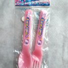 Sanrio Hello Kitty Plastic Fork & Spoon Set back to school kid children