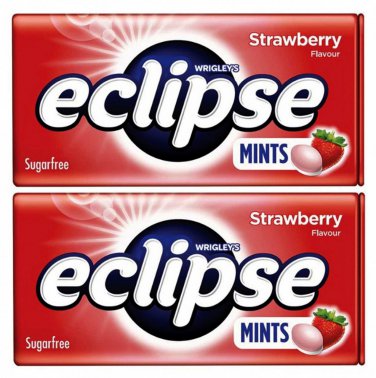 2 x Eclipse Sugar-Free Mints Strawberry 34g &acirc;�� Refreshing Breath Freshener