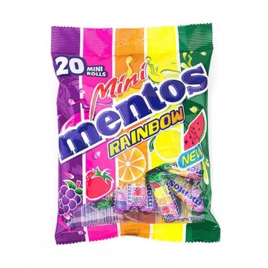 Mentos Rainbow Mini Rolls Candy - 200g Sweet Treats & Snacks