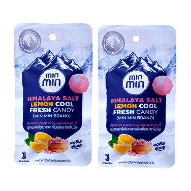 2 x Min Min Himalaya Salt Lemon Candy - 21g Cool & Fresh Sweet Snacks
