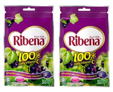 Ribena Blackcurrant Pastilles Candy - 2-Pack Sweet Treats