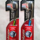 Colgate Slim Soft Charcoal Toothbrushes - 2-Pack with Fresh Breath & Whitening Bristles