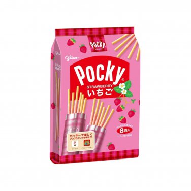 Glico Pocky Strawberry Biscuit Sticks Family Party Pack Kid-Friendly Snacks