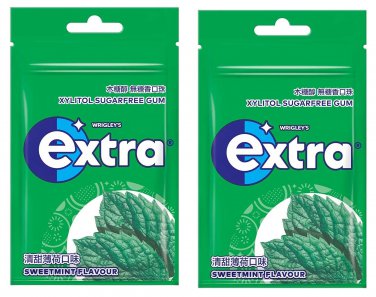 2 x Wrigley's Extra Xylitol Sweetmint Sugarfree Chewing Gum