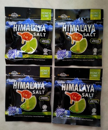 4 Pcs Himalaya Salt Honey Lime Candy Refreshing Flavor 15g Each