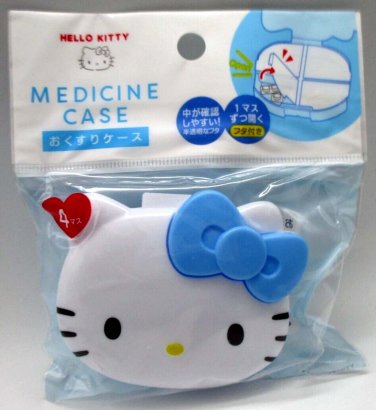 Sanrio Hello Kitty Medicine Case - 4-Slot Medication Organizer Case for Women