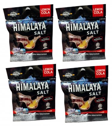 4 Pcs Himalaya Salt Mint Lemon Cola Candy: A Zesty Fusion of Sweet, Sour, and Salt 15g Each