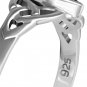 Celtic Trinity Triquetra Sterling Silver Ring, Mix-US-Size, set w Clear CZ