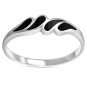 Black Onyx Drops Silver Ring, Mix US Size, 925 Solid Sterling Silver