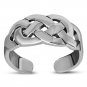 Celtic Knot Plain Silver Toe Ring, Free Size, 925 Solid Sterling Silver