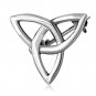 Celtic Trinity Silver Brooch, 925 Solid Sterling Silver, Irish Jewellery