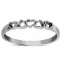 Simple Hearts Silver Ring, MIX US SIZE, Plain Solid Sterling Silver, rp738