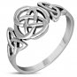 Celtic Trinity Knot Silver Ring, Mix US Size, 925 Solid Sterling Silver, rp543