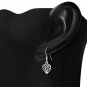 Heart Celtic Knot Silver Earrings, Plain Solid Silver, Irish Jewelry, ep186