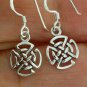 Celtic Knot Silver Earrings, Plain Solid Sterling Silver, Irish Jewelry, ep198