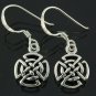 Celtic Knot Silver Earrings, Plain Solid Sterling Silver, Irish Jewelry, ep198
