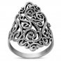 Large Victorian Style Silver Ring, MIX US SIZE, 925 Solid Sterling Silver, rp653